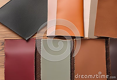 Multicolored leather sheet background with overlapping lines.AI Generated Stock Photo